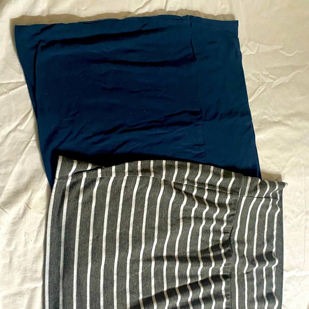 2- jersey stretch mini skirts